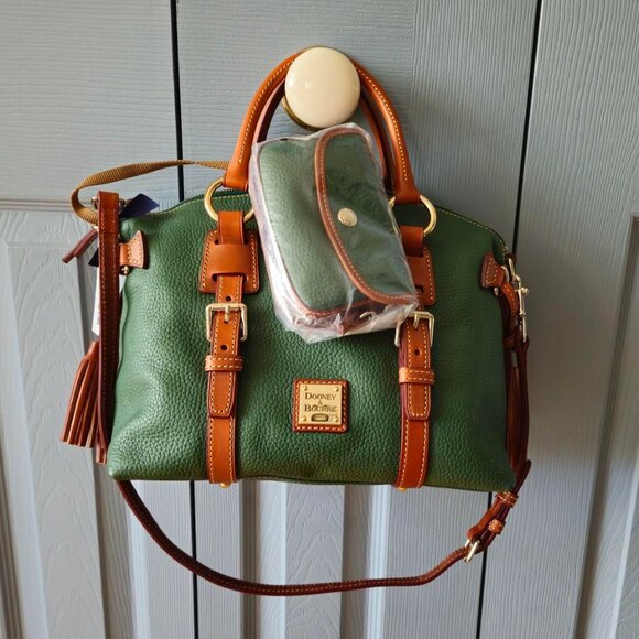 Dooney & Bourke Pebble Leather Domed Satchel - Picture 1 of 15
